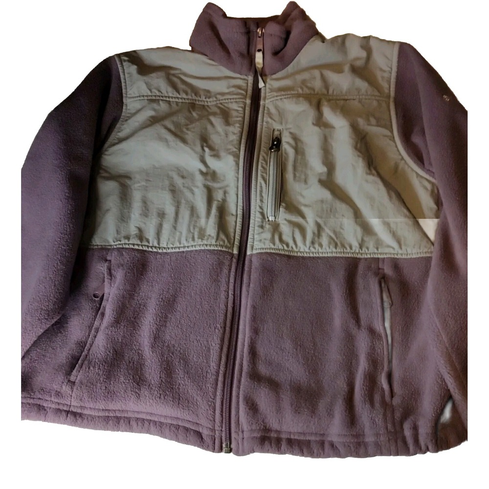 Columbia Sportswear Active‎ Fleece Jacket Women Size Medium Purple Gray Full Zip